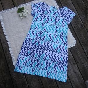 Hatley Tri-Color Diamond Print Shift Dress